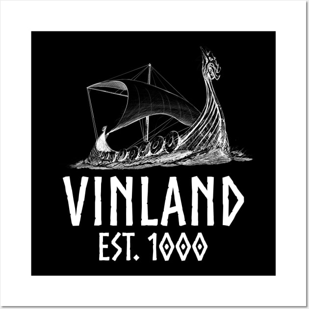 Norse Viking Longship Medieval Scandinavian History Vinland Wall Art by Styr Designs